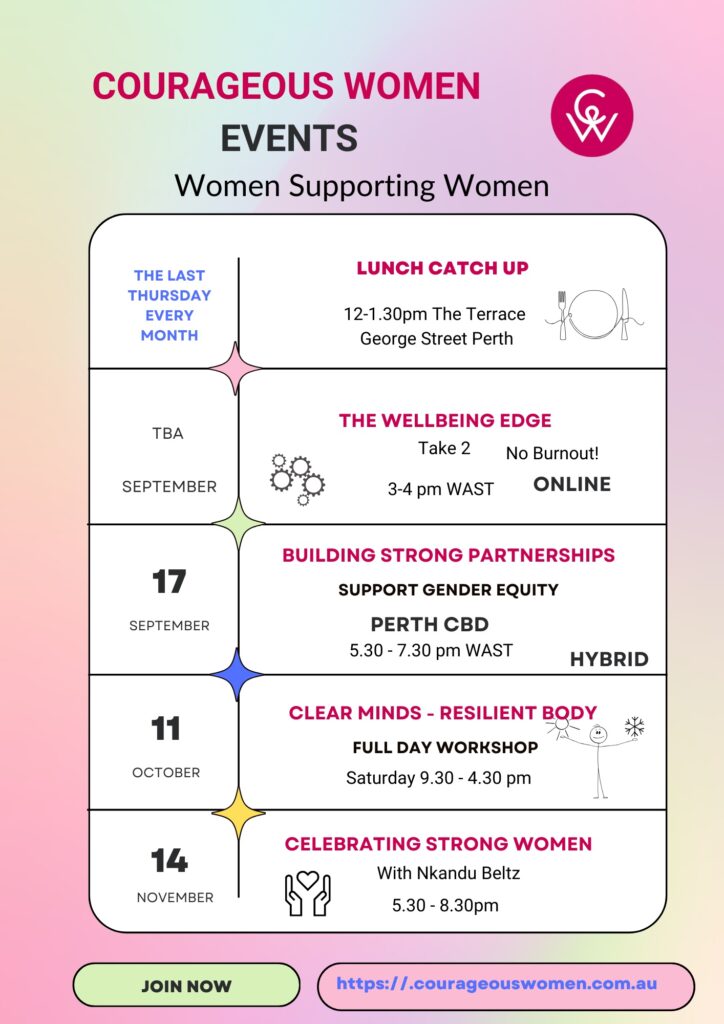 Courageous Women Calendar Sept - Nov 2025